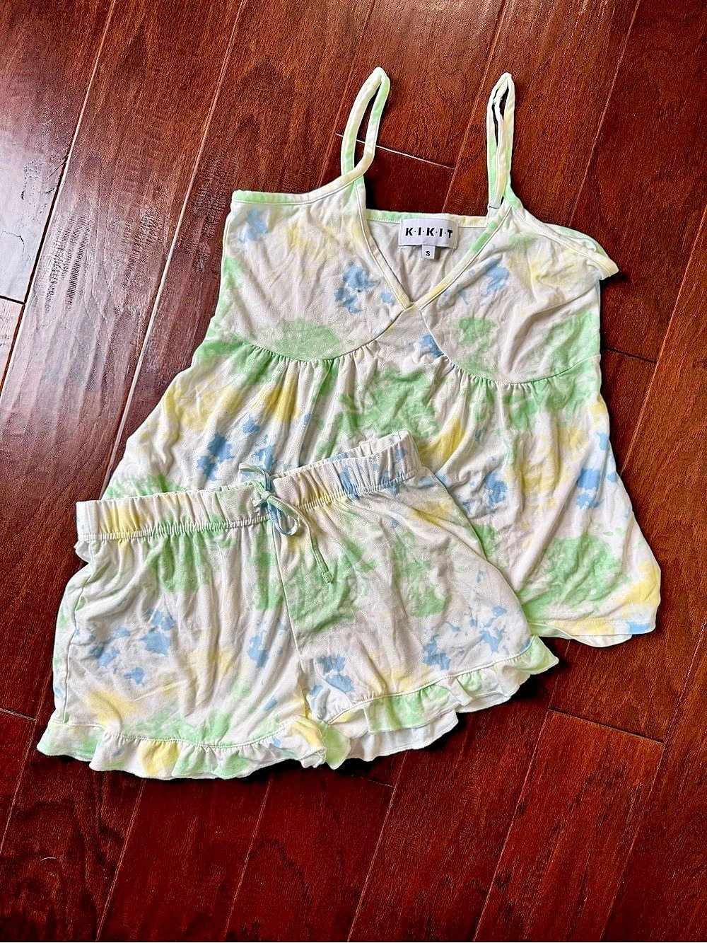 Kikit Women’s Abstract Print Matching PJ Set Size Small Top Med Bottoms